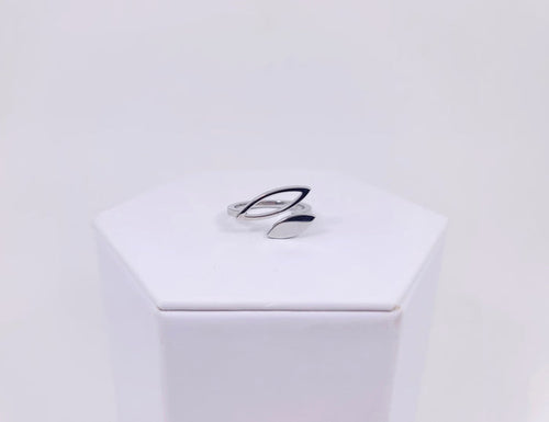 Dynamic Duo Ring Silvertone