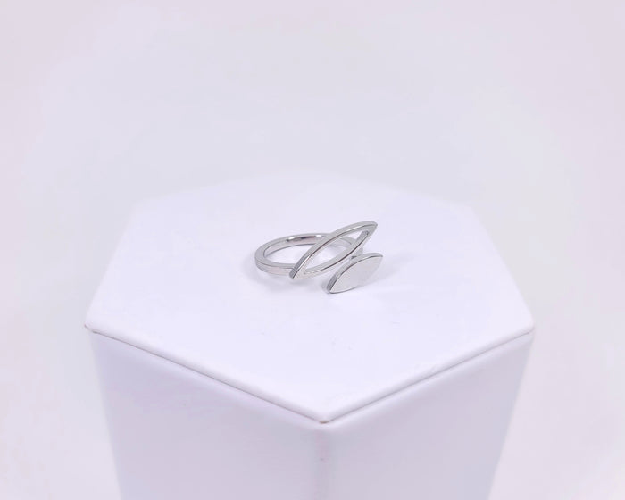 Dynamic Duo Ring Silvertone