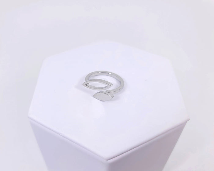 Dynamic Duo Ring Silvertone