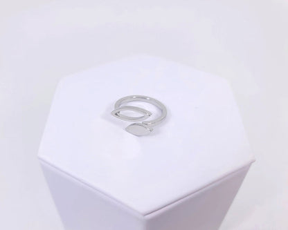 Dynamic Duo Ring Silvertone