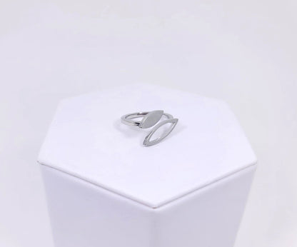 Dynamic Duo Ring Silvertone