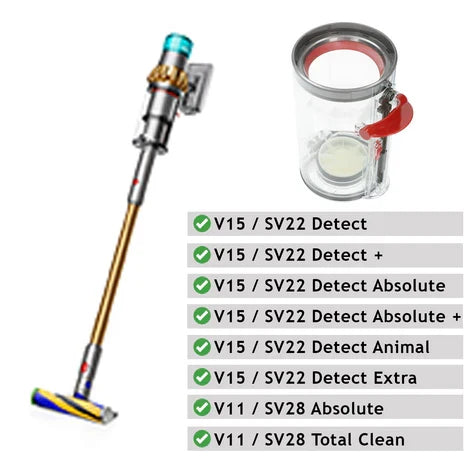 Dyson V11 Bin Dust Bucket Replacement 965443-01 | 970050-01 for V11 | V15 Bin Bucket | SV14 | SV15 | SV22| SV28 Cordless Cleaner Vacuum