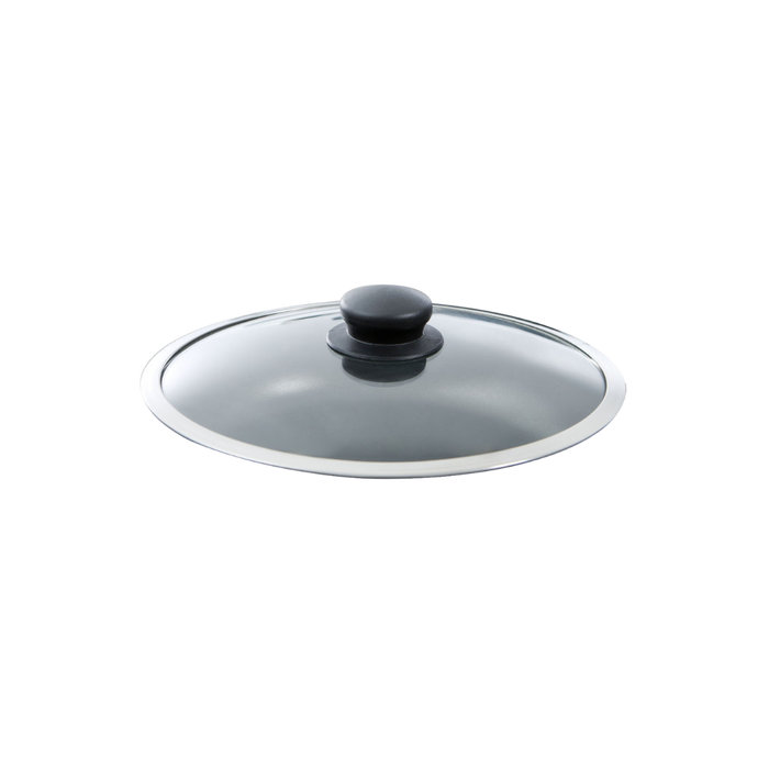 Easy glasdeksel met RVS rand 28 cm