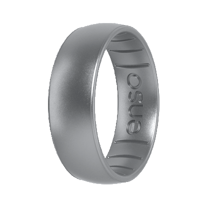 Elements Classic Silicone Ring - Silver
