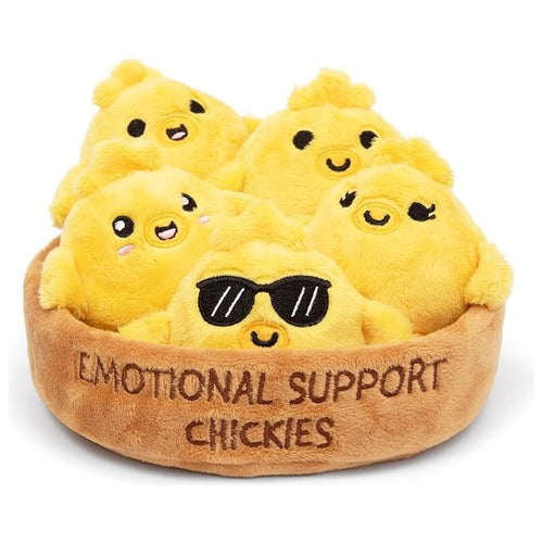 Emotional Support Chickies Set of 5 Plush Toys by What Do You Meme - Owl & Goose Gifts
