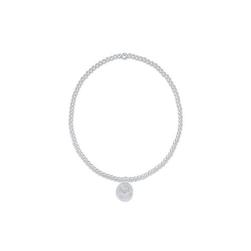Enewton - Classic Sterling 2mm Bead Bracelet - Inspire Love Small Sterling Charm - Findlay Rowe Designs