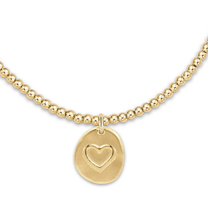 Enewton - Extends - Classic Gold 2mm Bead Bracelet - Inspire Love Small Gold Charm - Findlay Rowe Designs