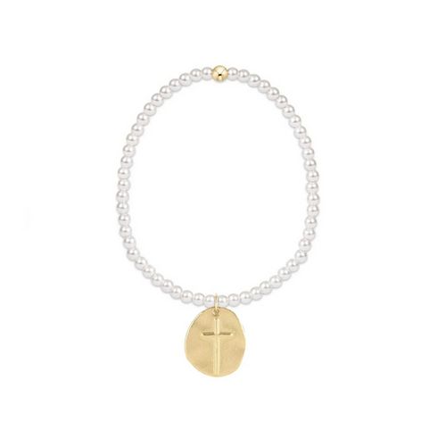 Enewton - Extends - Classic Pearl 4mm Bead Bracelet - Inspire Gold Charm - Findlay Rowe Designs