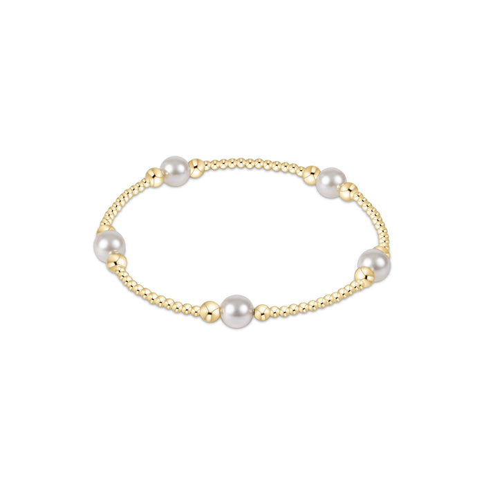 Enewton - Purpose Pearl 6mm Bead Bracelet - Gold - Findlay Rowe Designs