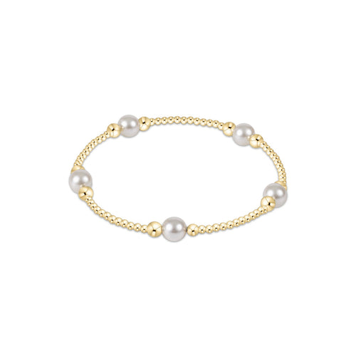 Enewton - Purpose Pearl 6mm Bead Bracelet - Gold - Findlay Rowe Designs