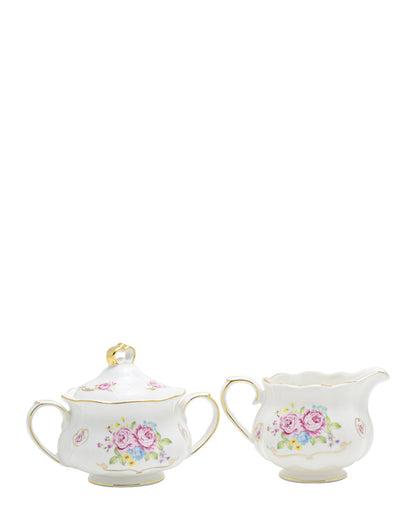 English Rose Milk Jug & Sugar Canister
