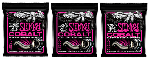 Ernie Ball 2723 Cobalt Super Slinky Electric Guitar Strings 9-42 (3-Pack)