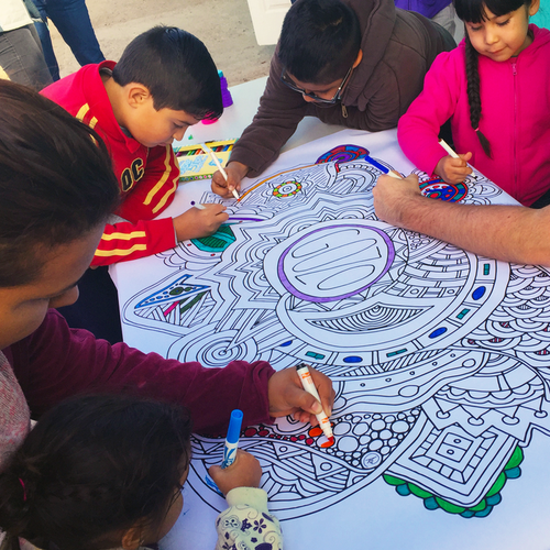 People coloring "Gozo" poster