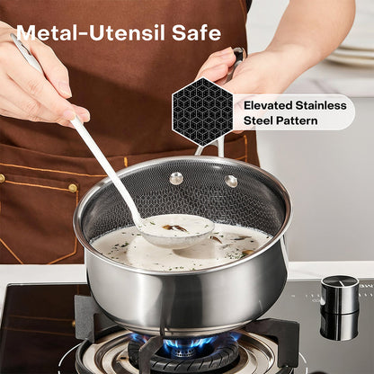 Eterna Tri-Ply 18cm Sauce Pan with Lid