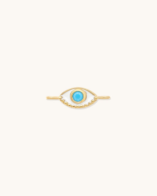 Evil Eye Enamel Connector