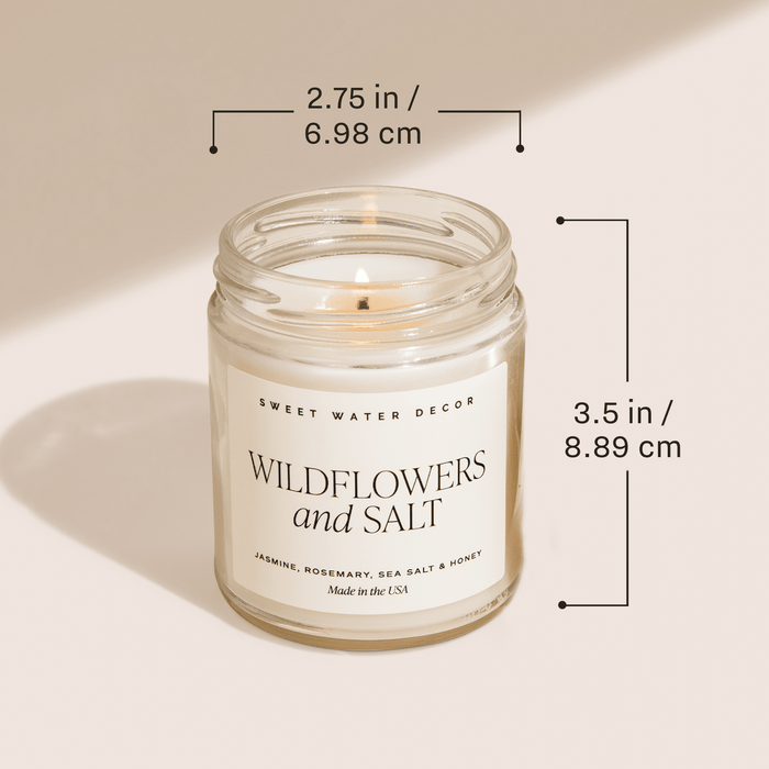 Farmhouse Soy Candle - Clear Jar - 9 oz - Sweet Water Decor - Candles