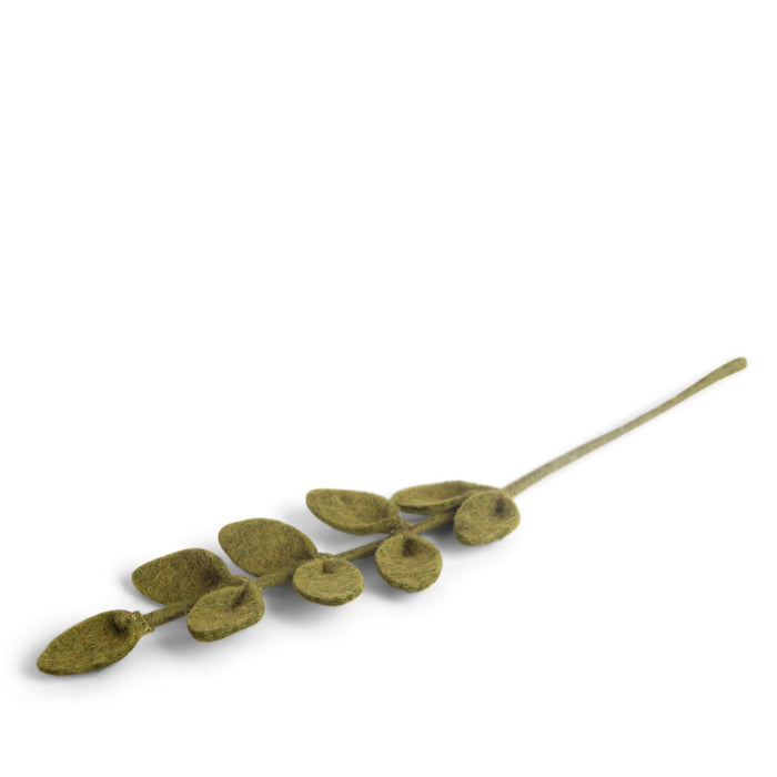 Felt Leaf Branch Sharp - Green