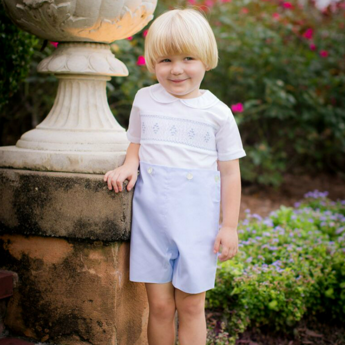 Feltman Brothers - Boys -  Bobby Suit Smocked Diamond - 3mo - Findlay Rowe Designs