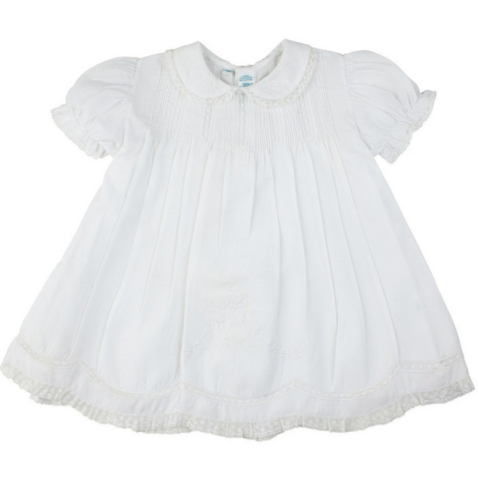 Feltman Brothers - Girls - Dress White Collared Lace Slip Dress - 3mo - Findlay Rowe Designs