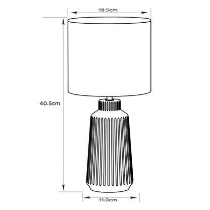 Fiona Table Lamp White by Urban Style