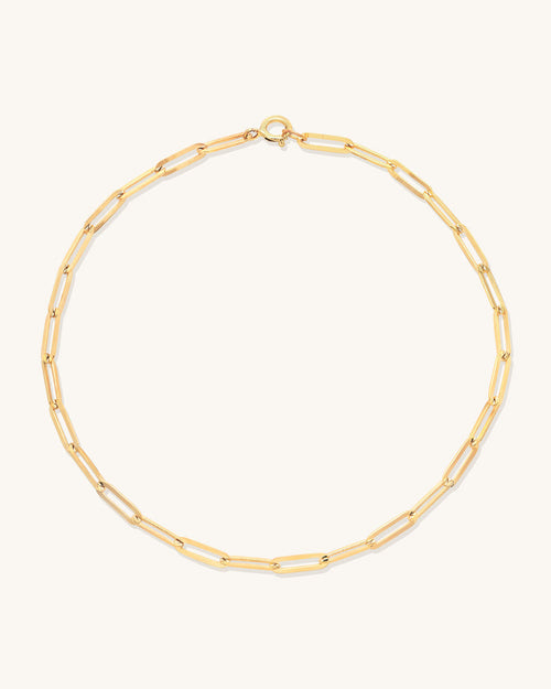 Flat Drawn Bold Chain Anklet