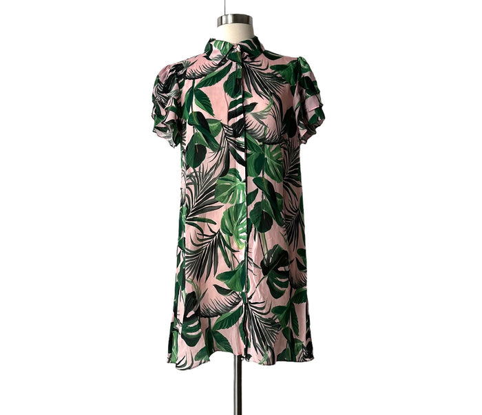 Floral Pink Dress - M