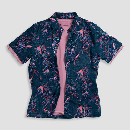 Flower & Fish Sport Shirt