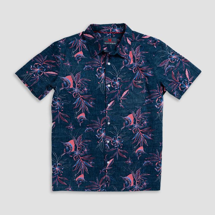 Flower & Fish Sport Shirt