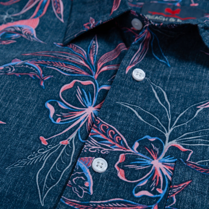 Flower & Fish Sport Shirt