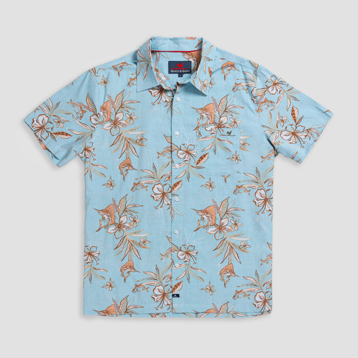 Flower & Fish Sport Shirt