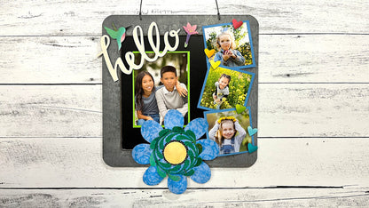 Flower Magnetic Art Pop, Dimensional Blue w/ Vine