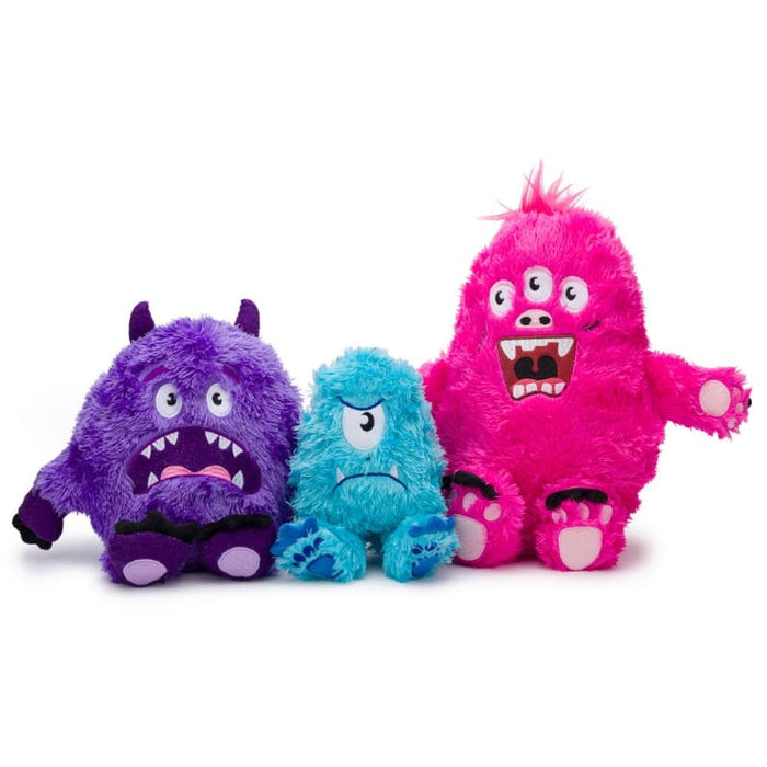 fabdog dog toys Fluffy Blue One Eyed Monster Plush Squeak Dog Toy