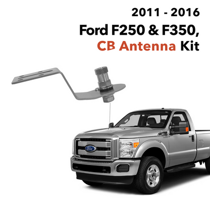 Ford F250, F350, CB Antenna Hood Mount (2011 - 2016) | RIght Channel Radios