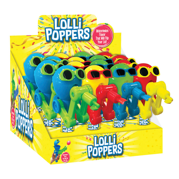 Foreign Candy Lolli Poppers Retractable Lollipop Holders - 16 Count