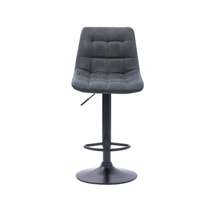 Four Harry Bar Stools Gas Lift Black Metal Black PU by Urban Style