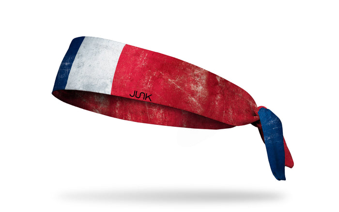 France Grunge Flag Tie Headband - View 1