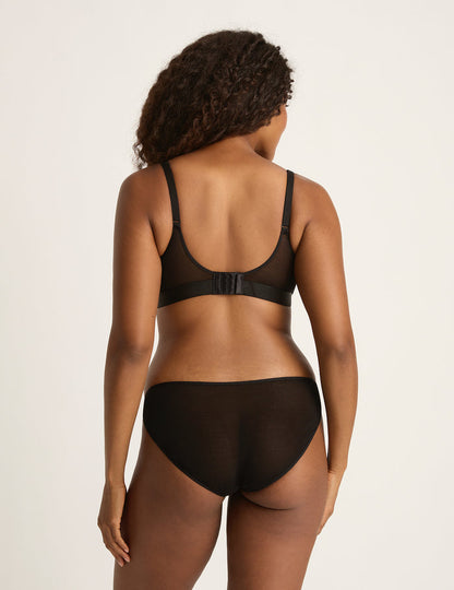 FreeMesh Full Bust Wireless Bra - Black