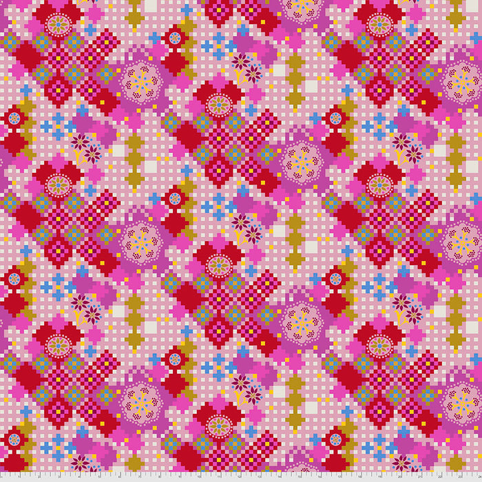 FreeSpirit - Love Always - Postage Due - Candy - PWAH068.CANDY - Sold by the Half Yard