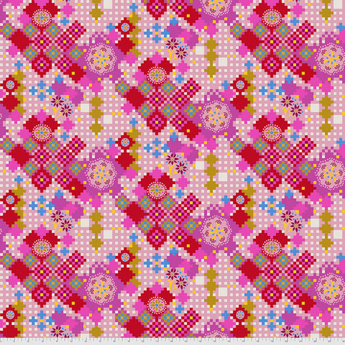 FreeSpirit - Love Always - Postage Due - Candy - PWAH068.CANDY - Sold by the Half Yard