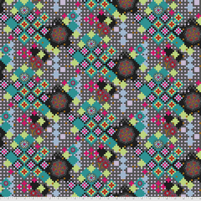 FreeSpirit - Love Always - Postage Due Kaleidoscope - PWAH068-KALEI - Sold by the Half Yard