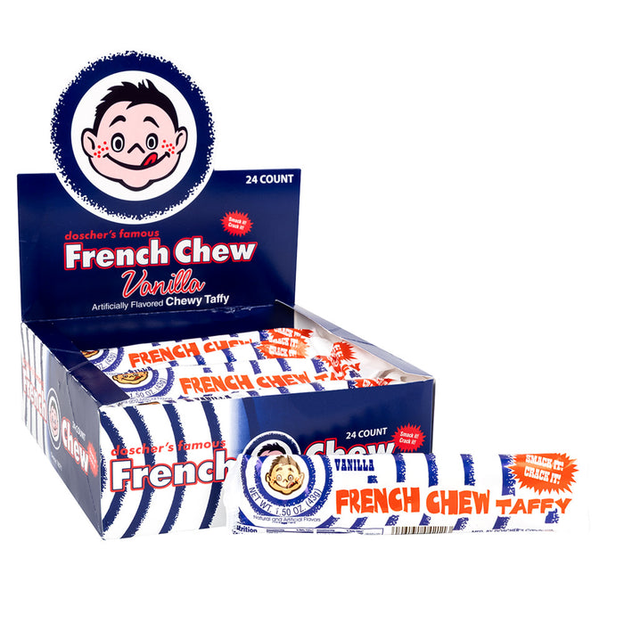 French Chews Vanilla Taffy Candy Bars - 24 Count
