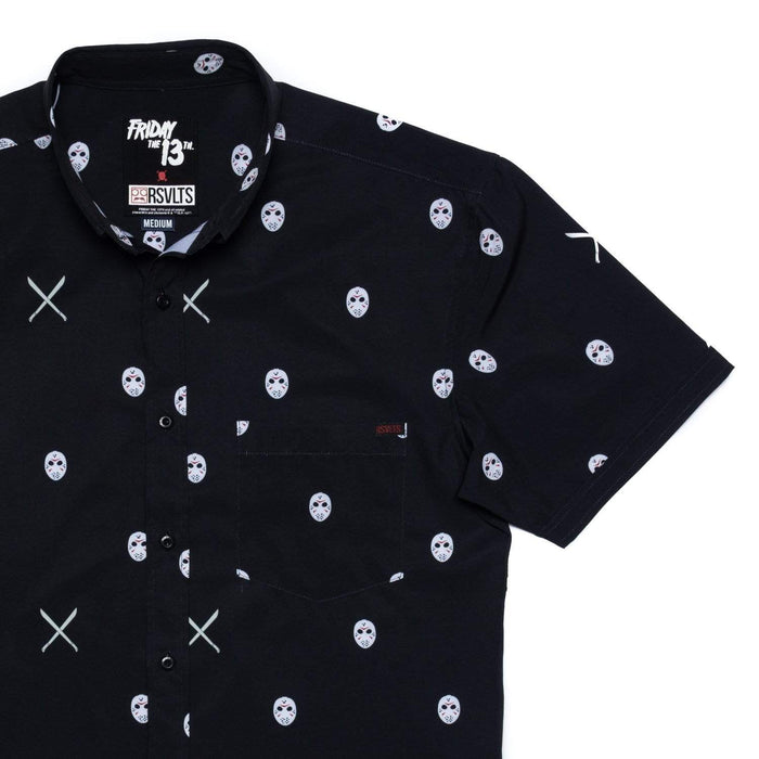 RSVLTS XS Friday the 13th Short Sleeve Shirt Friday the 13th "Greetings from Crystal Lake" – KUNUFLEX Short Sleeve Shirt