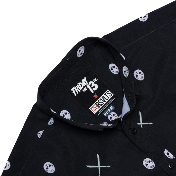 RSVLTS Friday the 13th Short Sleeve Shirt Friday the 13th "Greetings from Crystal Lake" – KUNUFLEX Short Sleeve Shirt