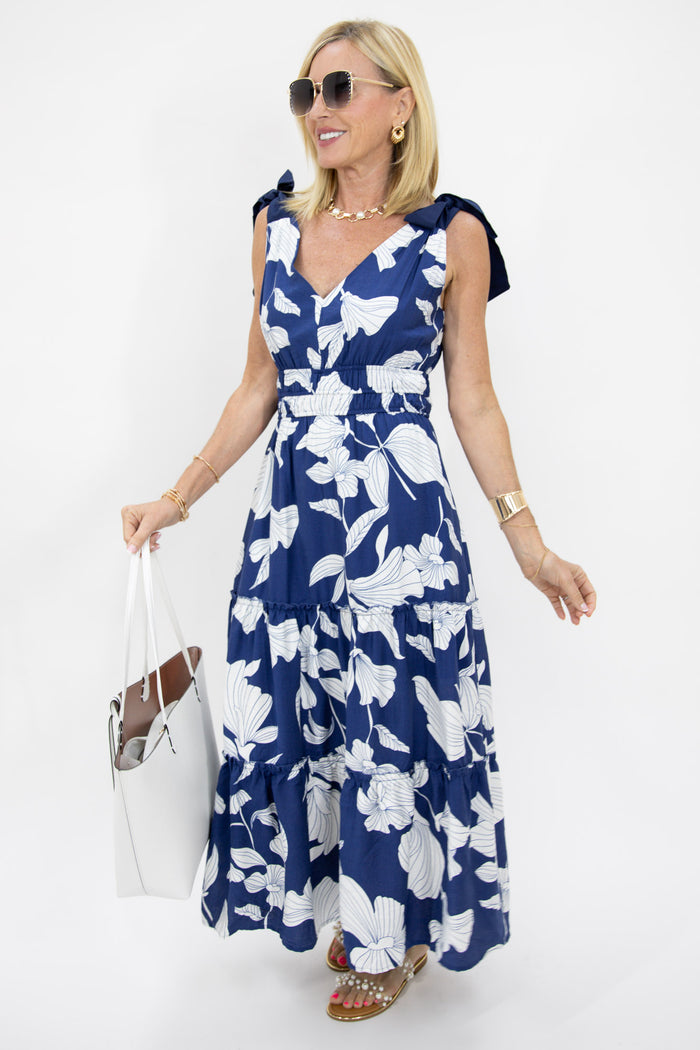 Garden Tie Midi Dress