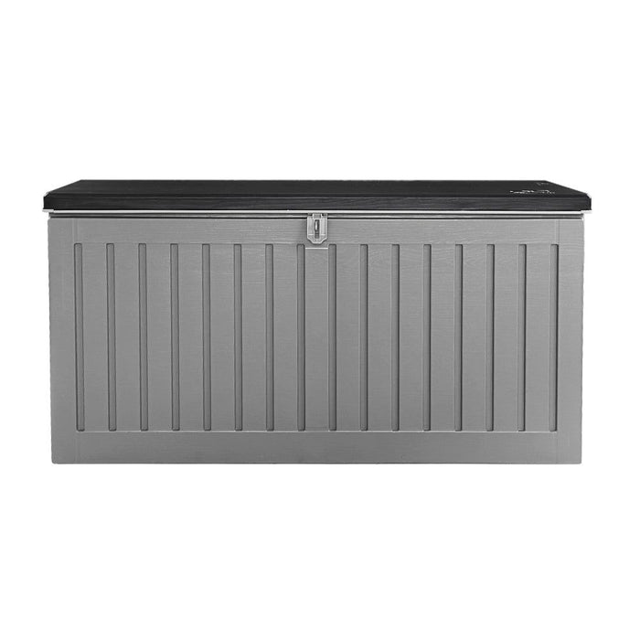 Gardeon Outdoor Storage Box 270L Container Lockable Garden Bench Tool Shed Grey -Home Living Store - -