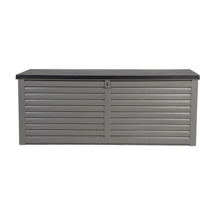 Gardeon Outdoor Storage Box 390L Container Lockable Garden Bench Tools Toy Shed Black -Home Living Store - -
