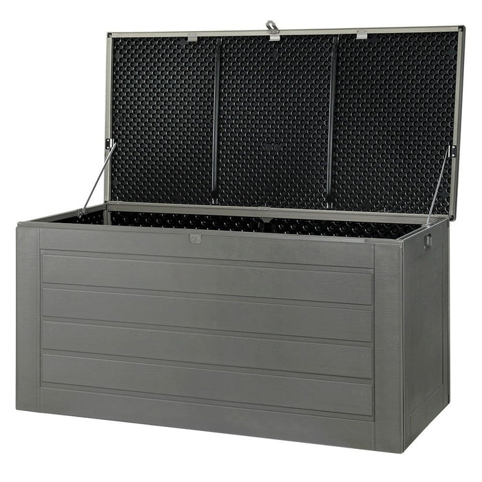 Gardeon Outdoor Storage Box 680L Container Lockable Garden Bench Tool Shed Black -Home Living Store - -