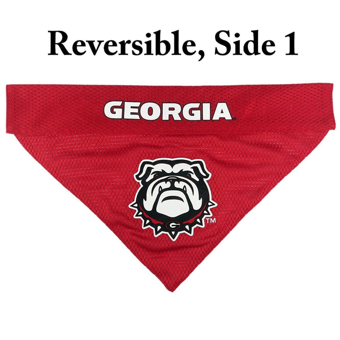 Georgia Bulldogs Reversible Reflective Pet Bandana - S/M