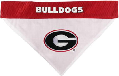 Georgia Bulldogs Reversible Reflective Pet Bandana - S/M