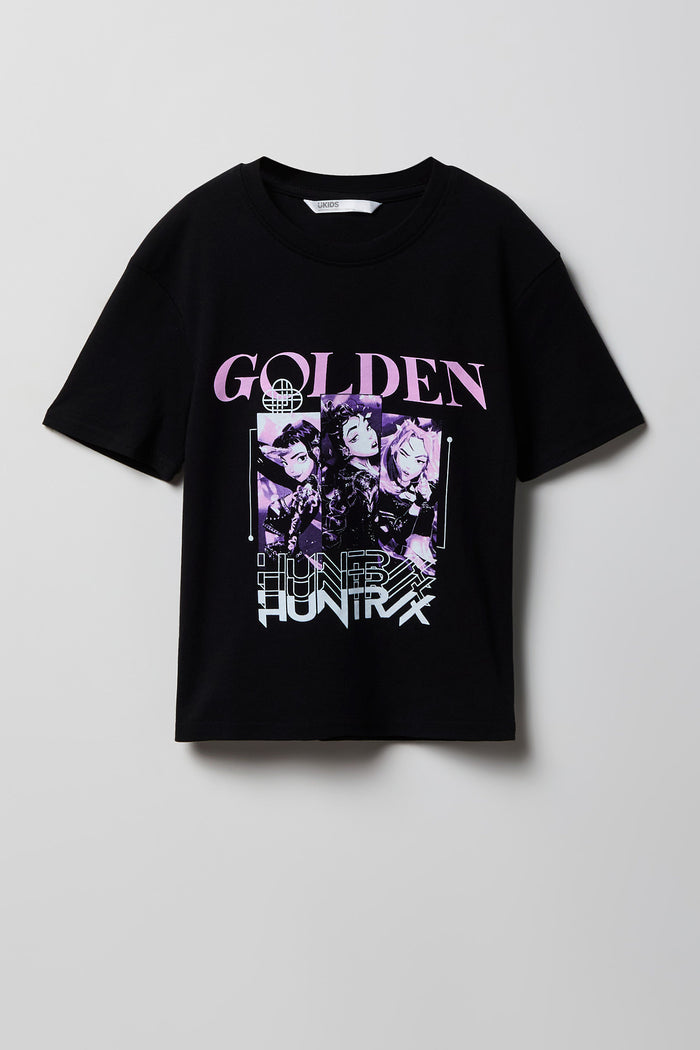 Girls Luxe Heavy Cotton KPop Demon Hunters Graphic T-Shirt